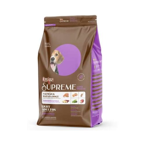Ração Quatree Supreme Light Salmão Batata Doce Cães Adultos 3kg