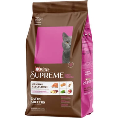 Ração Quatree Supreme Salmão Batata Doce Gatos Adultos 3kg