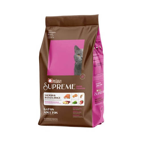 Ração Quatree Supreme Salmão Batata Doce Gatos Adultos 3kg