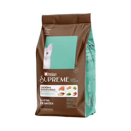 Ração Quatree Supreme Salmão e Batata Doce Gatos Filhotes 1kg