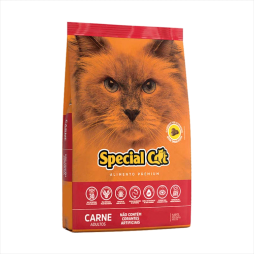 Ração Special Cat Premium Carne Gatos Adultos 1kg