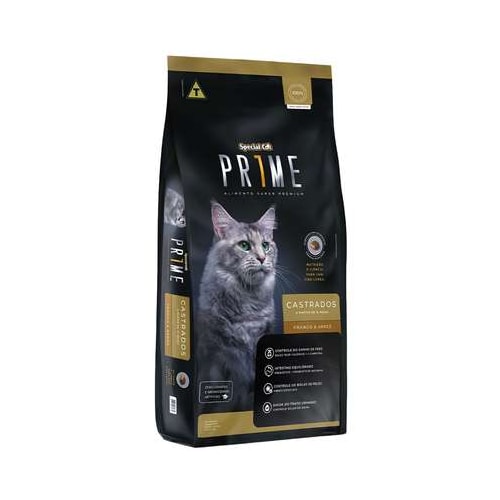 Ração Special Cat Prime Frango e Arroz Gatos Adultos Castrados 3kg