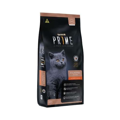 Ração Special Cat Prime Salmão e Arroz Gatos Filhotes 1kg