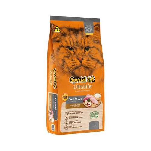 Ração Special Cat Ultralife Frango Gatos Adultos Castrados 10,1kg