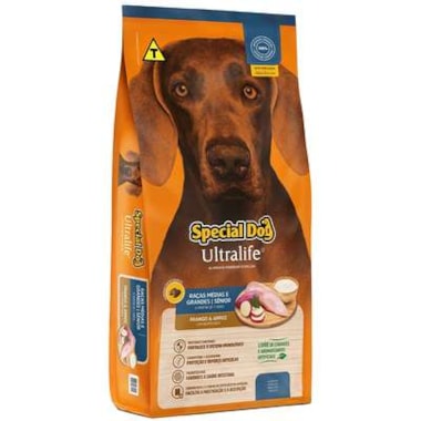Ração Special Dog Ultralife Cães sênior Raças Media e Grandes 15kg