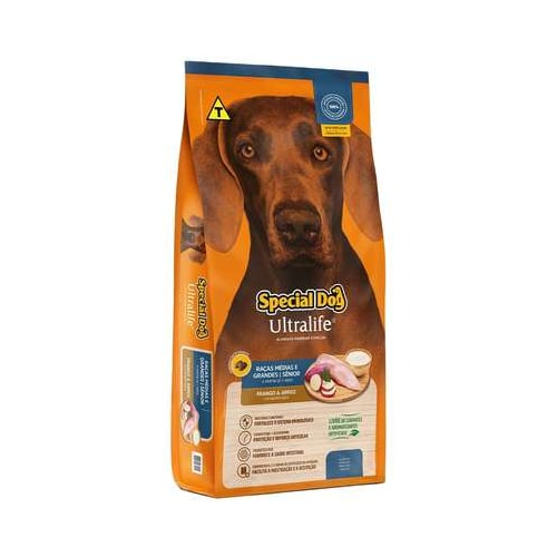 Ração Special Dog Ultralife Cães sênior Raças Media e Grandes 15kg