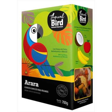 Ração Tropical Bird com Pedaços de Frutas Araras 700g