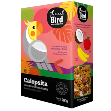 Ração Tropical Bird com Pedaços de Frutas Calopsitas 700g