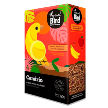 Ração Tropical Bird com Pedaços de Frutas Canários 350g