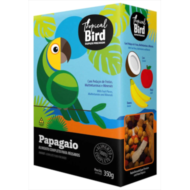 Ração Tropical Bird com Pedaços de Frutas Papagaios 350g