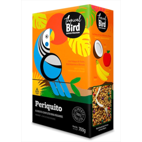 Ração Tropical Bird com Pedaços de Frutas Periquitos 700g