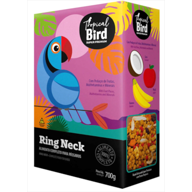 Ração Tropical Bird com Pedaços de Frutas Ring Neck 700g