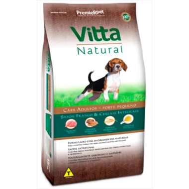 Ração Vitta Natural Frango Cereais Cães Adultos Castrados 3kg