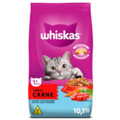 Ração Whiskas Carne Gatos Adultos Castrados 10,1kg