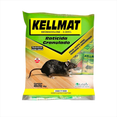 Raticida Kellmat Granulado Econômico 25g