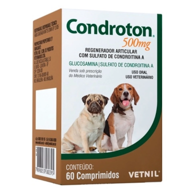 Regenerador Articular Condroton Vetnil 500mg com 60 capsulas