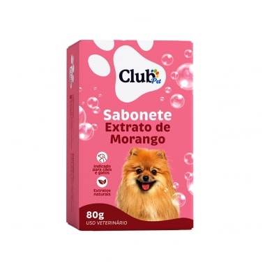 Sabonete Club Pet Mais Extrato de Morango 80g