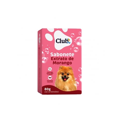 Sabonete Club Pet Mais Extrato de Morango 80g