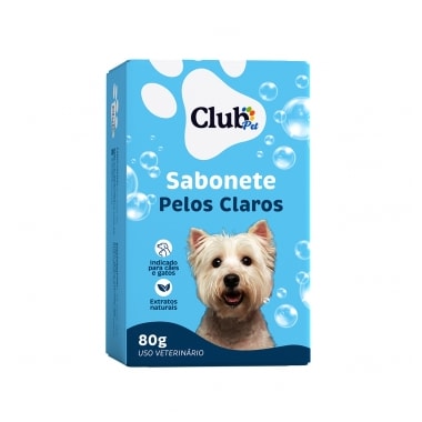 Sabonete Club Pet Mais Pelos Claros 80g