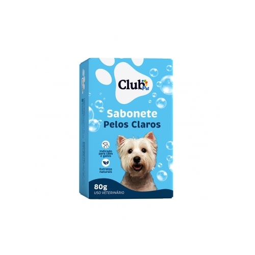 Sabonete Club Pet Mais Pelos Claros 80g