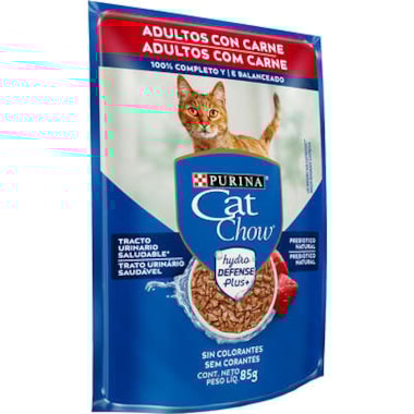 Sachê Cat Chow Carne ao Molho Gatos Adultos 85g