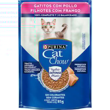 Sachê Cat Chow Frango Gatos Filhotes 85g