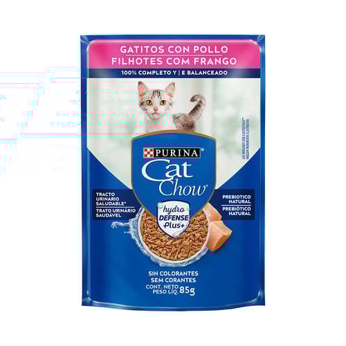Sachê Cat Chow Frango Gatos Filhotes 85g