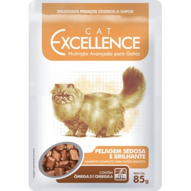 Sachê Cat Excellence Pelagem Sedosa Gatos 85g