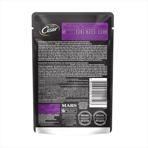 Sache cesar filet mignon para caes adultos 85g