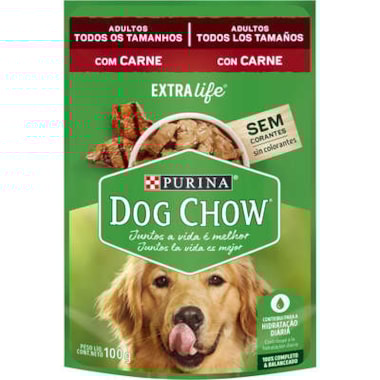 Sachê Dog Chow Carne Cães Adultos 100g