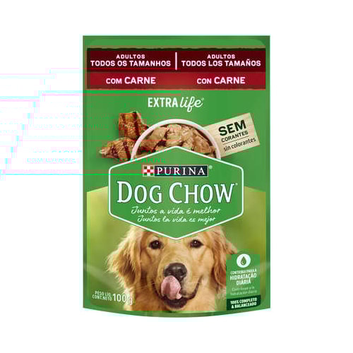 Sachê Dog Chow Carne Cães Adultos 100g