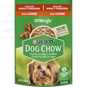 Sachê Dog Chow Carne Cães Adultos Raças Pequenas 100g