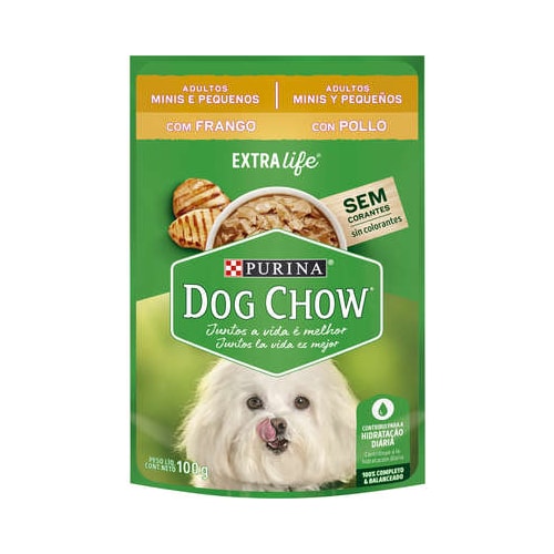 Sachê Dog Chow Frango Cães Adultos Raças Pequenas 100g