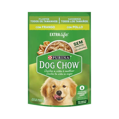 Sachê Dog Chow Frango Cães Filhotes 100g