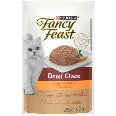 Sachê Fancy Feast Demi Glace Frango Gatos Adultos 85g