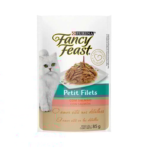 Sachê Fancy Feast Petit Filets Salmão Gatos Adultos 85g