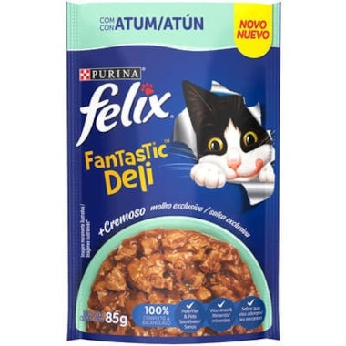 Sachê Felix Fantastic Deli Atum Gatos Adultos 85g