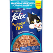 Sachê Felix Fantastic Frango Caranguejo Gatos Adultos 85g