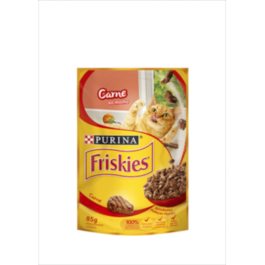 Sachê Friskies Carne ao Molho Gatos Adultos 85g