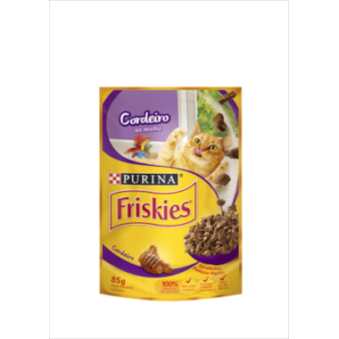 Sachê Friskies Cordeiro ao Molho Gatos Adultos 85g