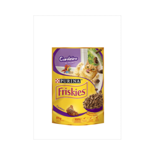 Sachê Friskies Cordeiro ao Molho Gatos Adultos 85g
