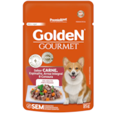 Sachê Golden Gourmet Carne Cães Adultos Raças Pequenas 85g
