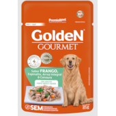 Sachê Golden Gourmet Frango Cães Adultos Raças Médias e Grandes 85g