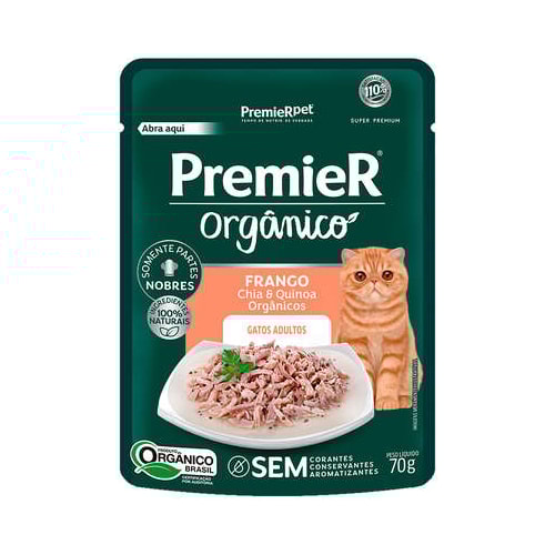 Sachê Golden Gourmet Frango Orgânico Gatos Adultos 70g