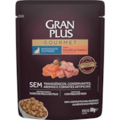 Sachê Gran Plus Gourmet Frango e Salmão Gatos Adultos Castrados 85g