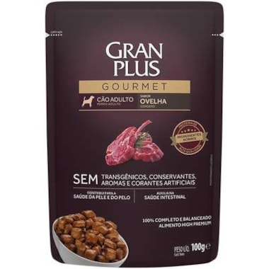 Sachê Gran Plus Gourmet Ovelha Cães Adultos 100g