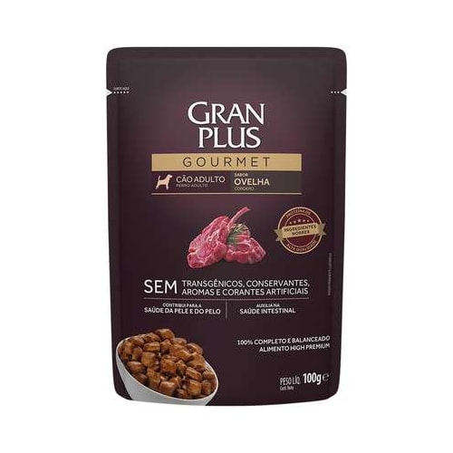 Sachê Gran Plus Gourmet Ovelha Cães Adultos 100g