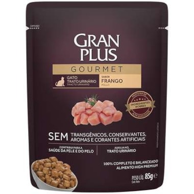 Sachê Gran Plus Gourmet Urinary S/O Frango Gatos Adultos 85g