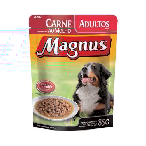 Sachê Magnus Carne Cães Adultos 85g