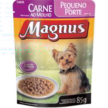 Sachê Magnus Carne Cães Adultos Raças Pequenas 85g